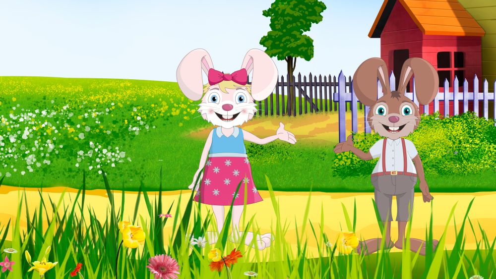 Rabbit Riddles Scene: Hunni and Sonny Bunny